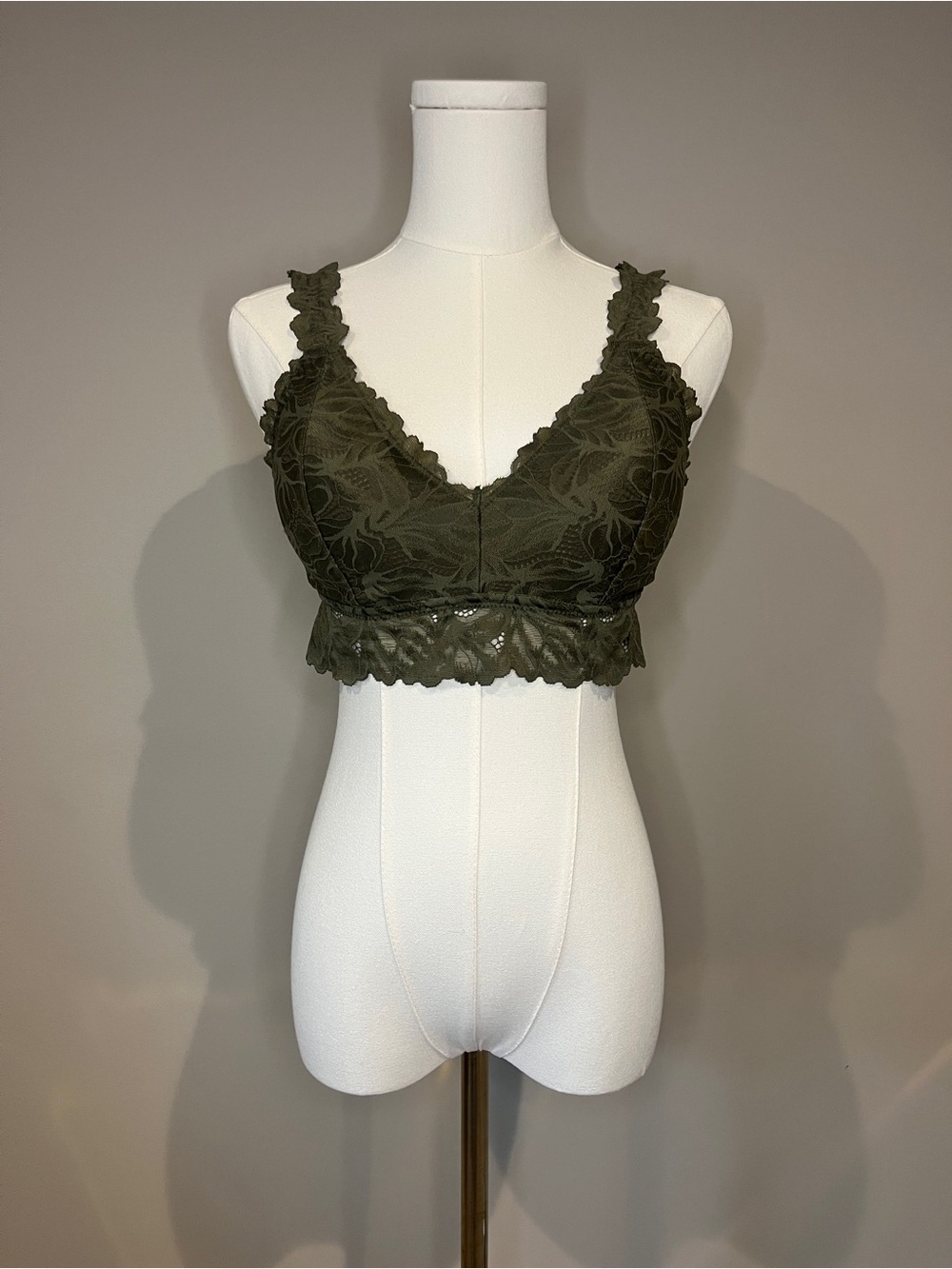 Maurices Olive Green Lace Bralette